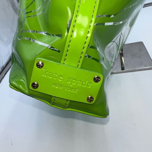 Kate Spade Kei Bloomington Clear Apple Top Handle Clutch Bag - Picture 9 of 12